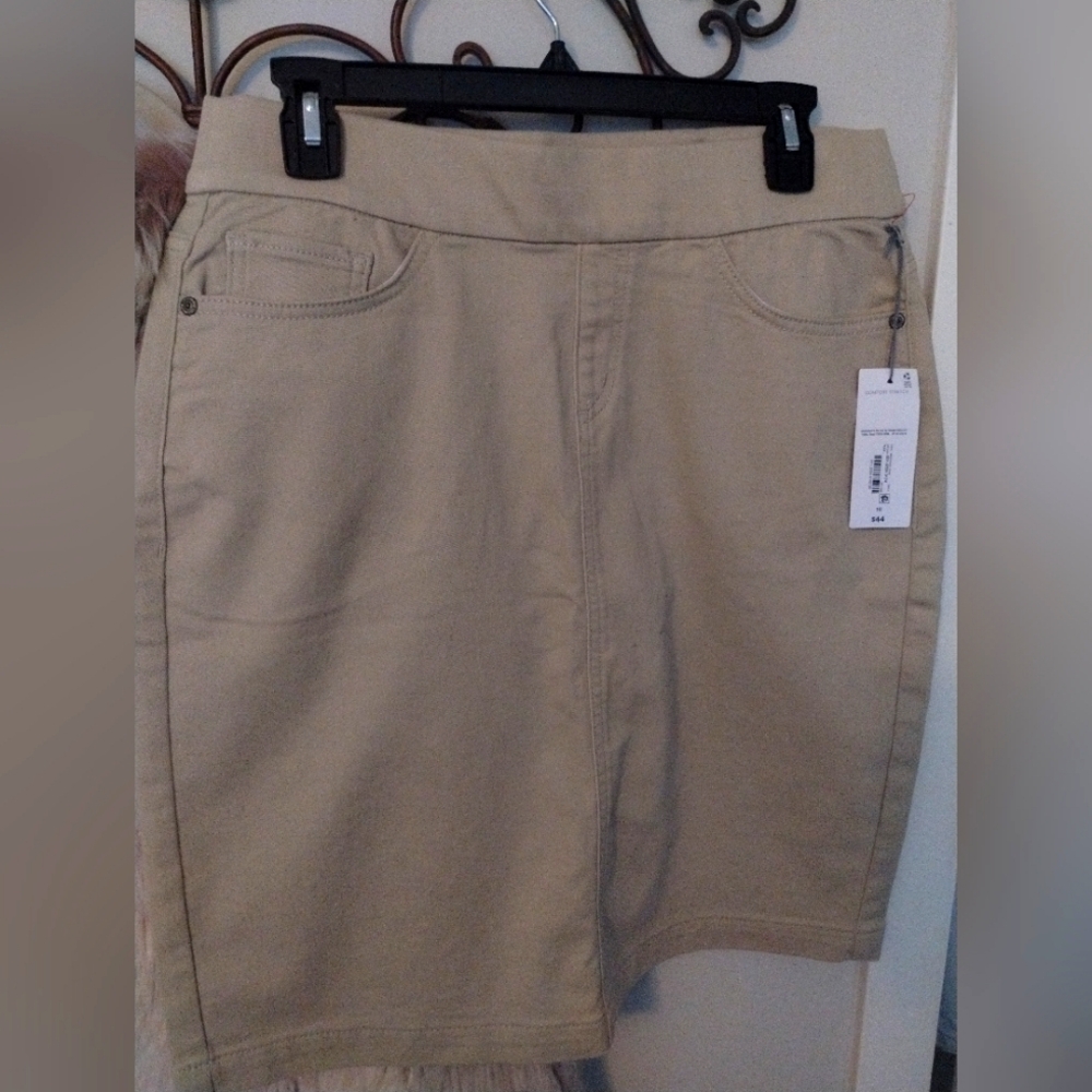 Liz Claiborne Women's 10 Stretch Skirt Elastic Pockets BNWT